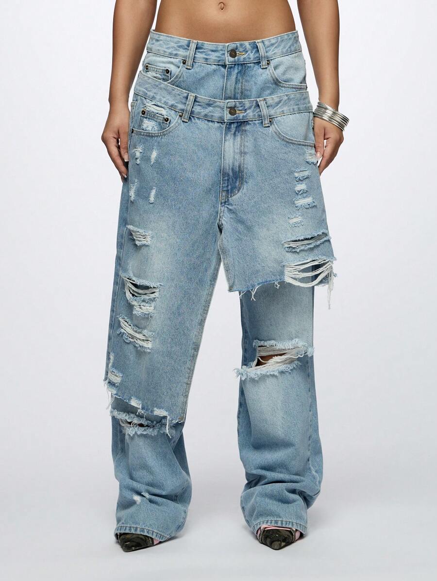 Trendy and casual Overlay Jeans