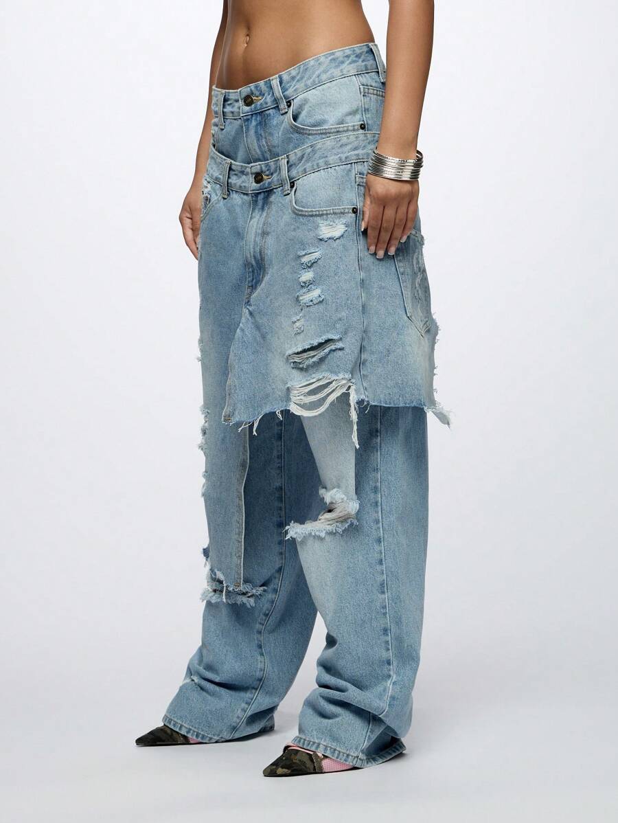 Trendy and casual Overlay Jeans