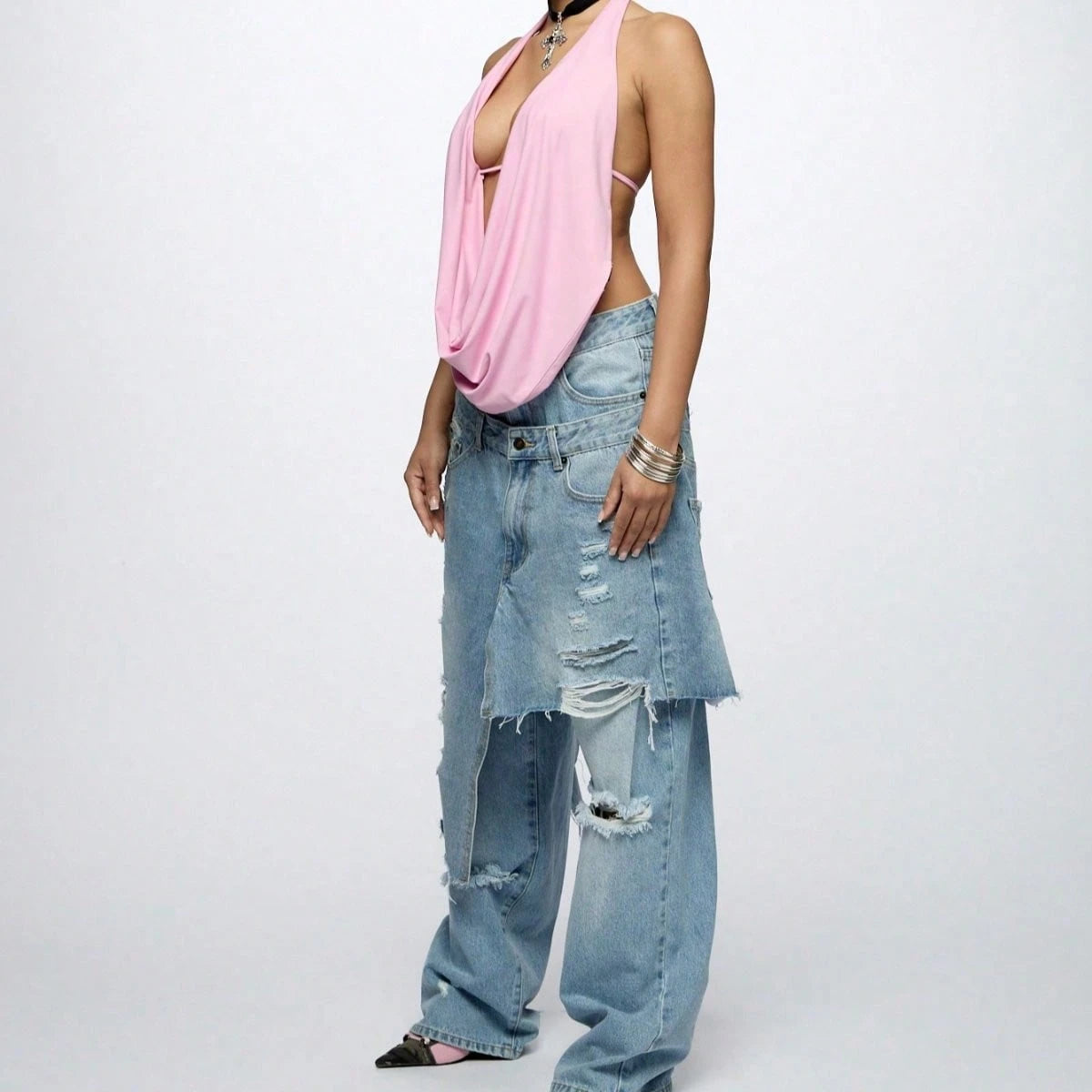 Trendy and casual Overlay Jeans