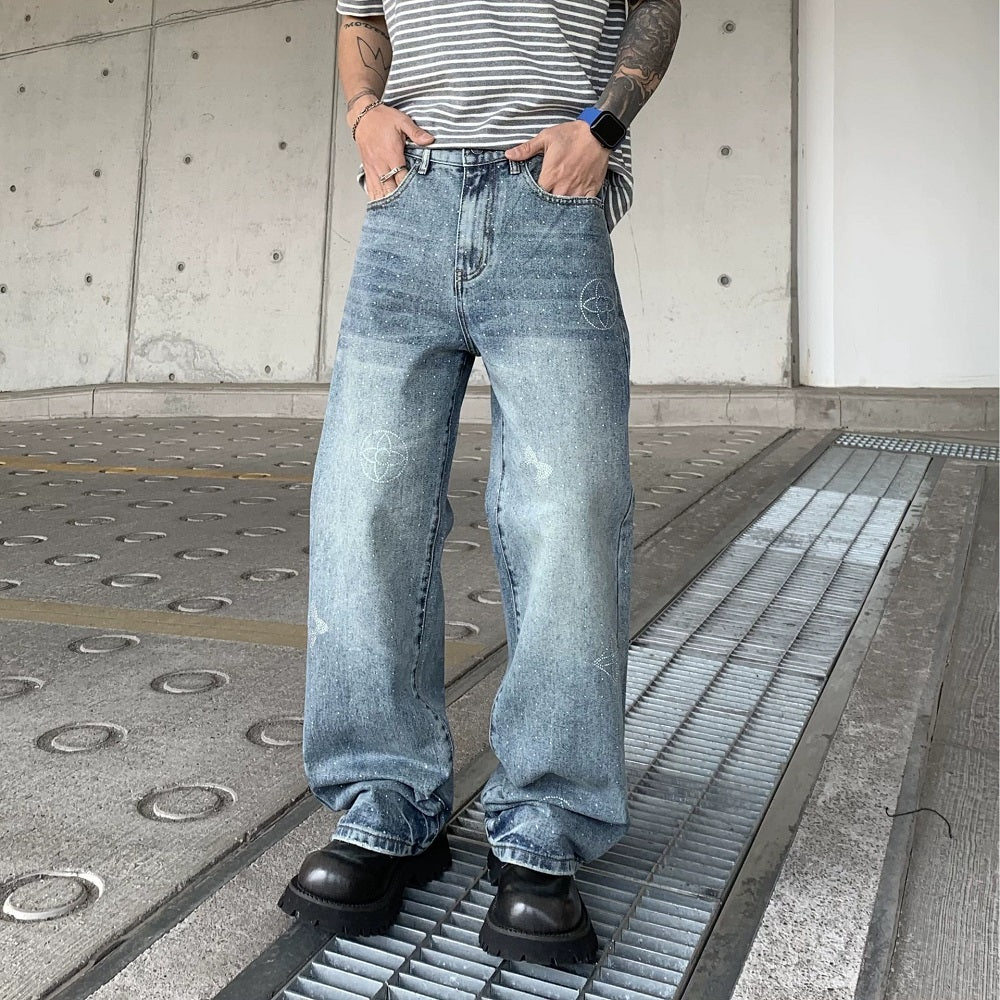 Men's Loose Diamond Jeans