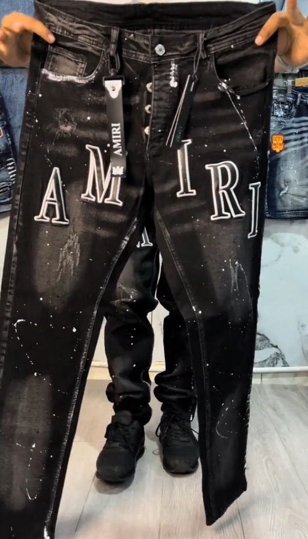 Men's Casual Splatter Paint Jeans