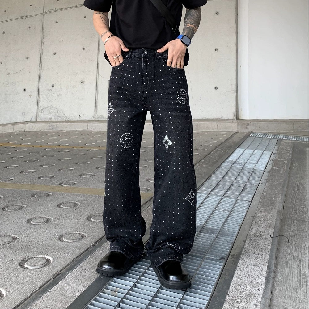 Men's Loose Diamond Jeans