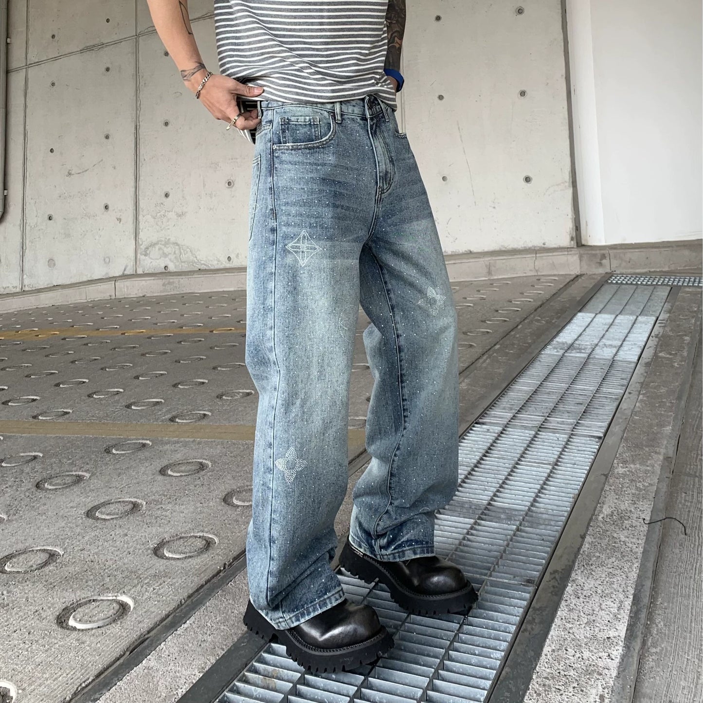Men's Loose Diamond Jeans