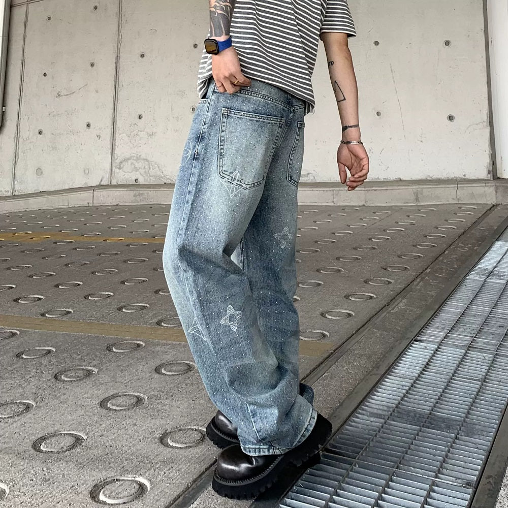 Men's Loose Diamond Jeans