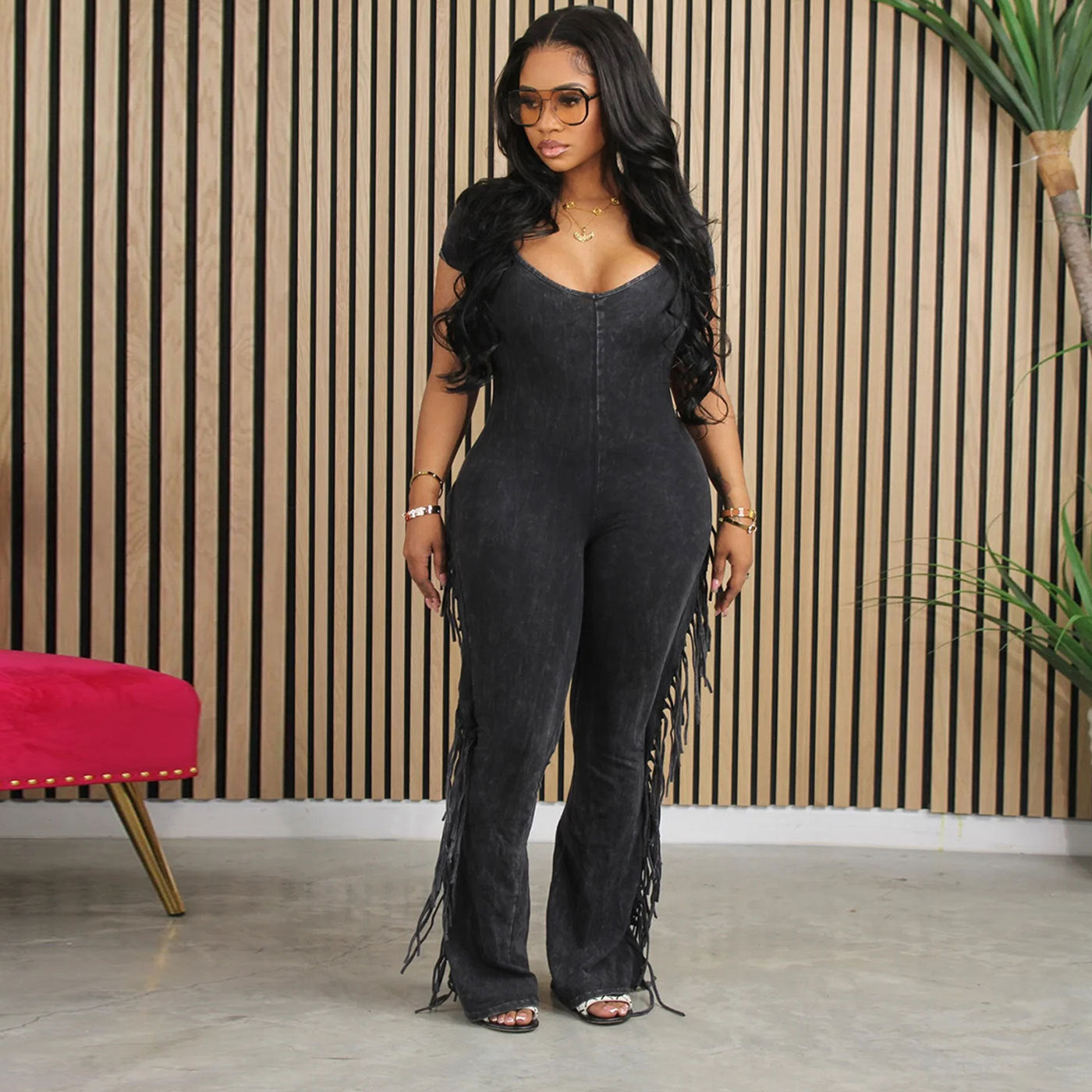 Cute Fringed Jumpsuit