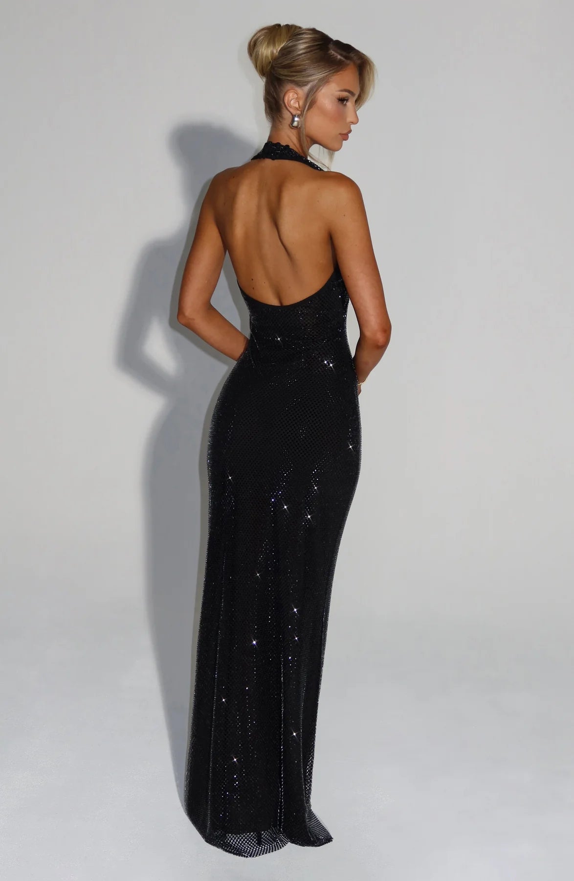 V-neck Diamond Maxi Dress
