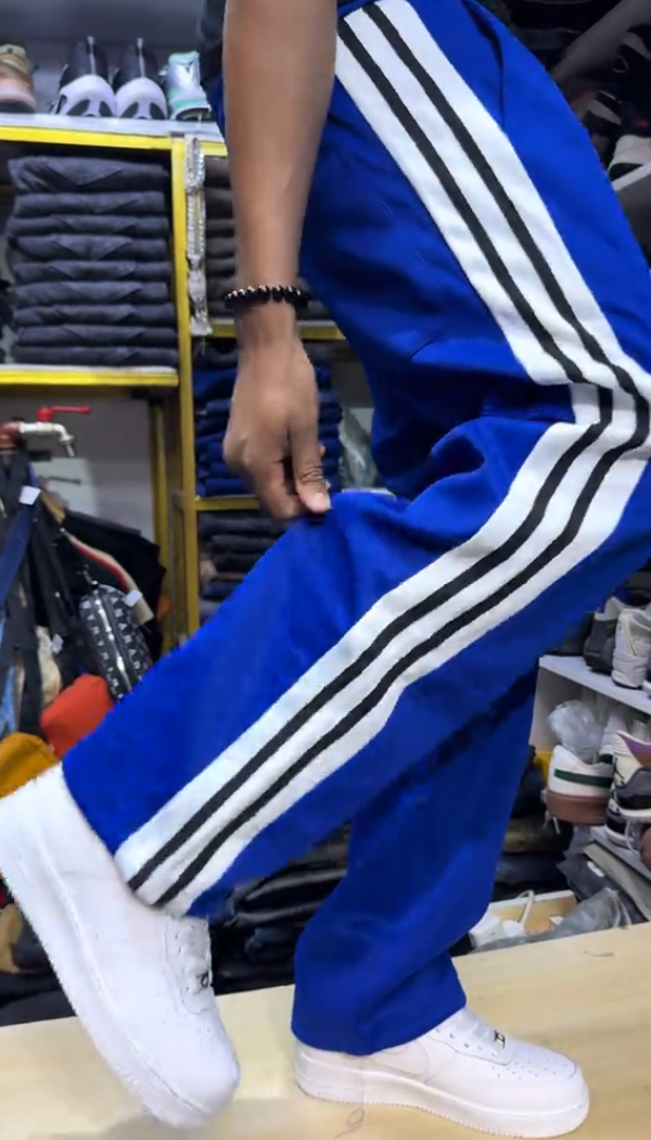 Couple's Side Striped Loose Casual Pants