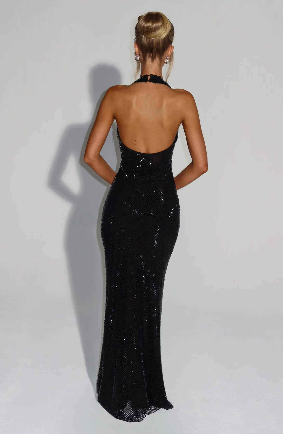 V-neck Diamond Maxi Dress