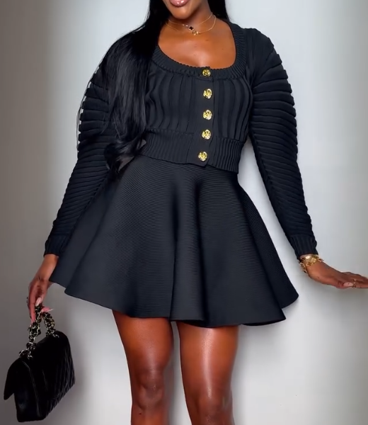 Comfortable Knit Button Lounge Top