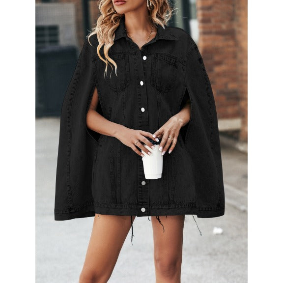 Denim Cape Jacket