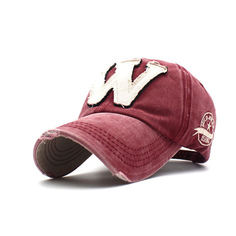 Distressed 3D Embroidered W Hat