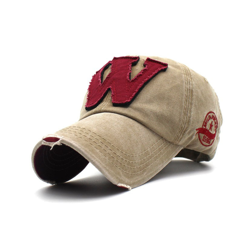 Distressed 3D Embroidered W Hat