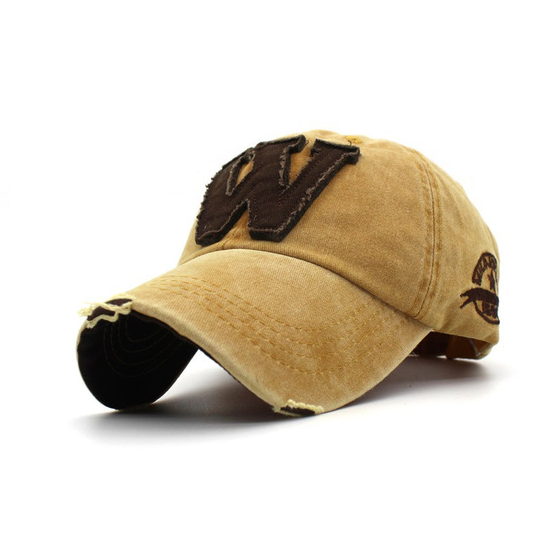 Distressed 3D Embroidered W Hat