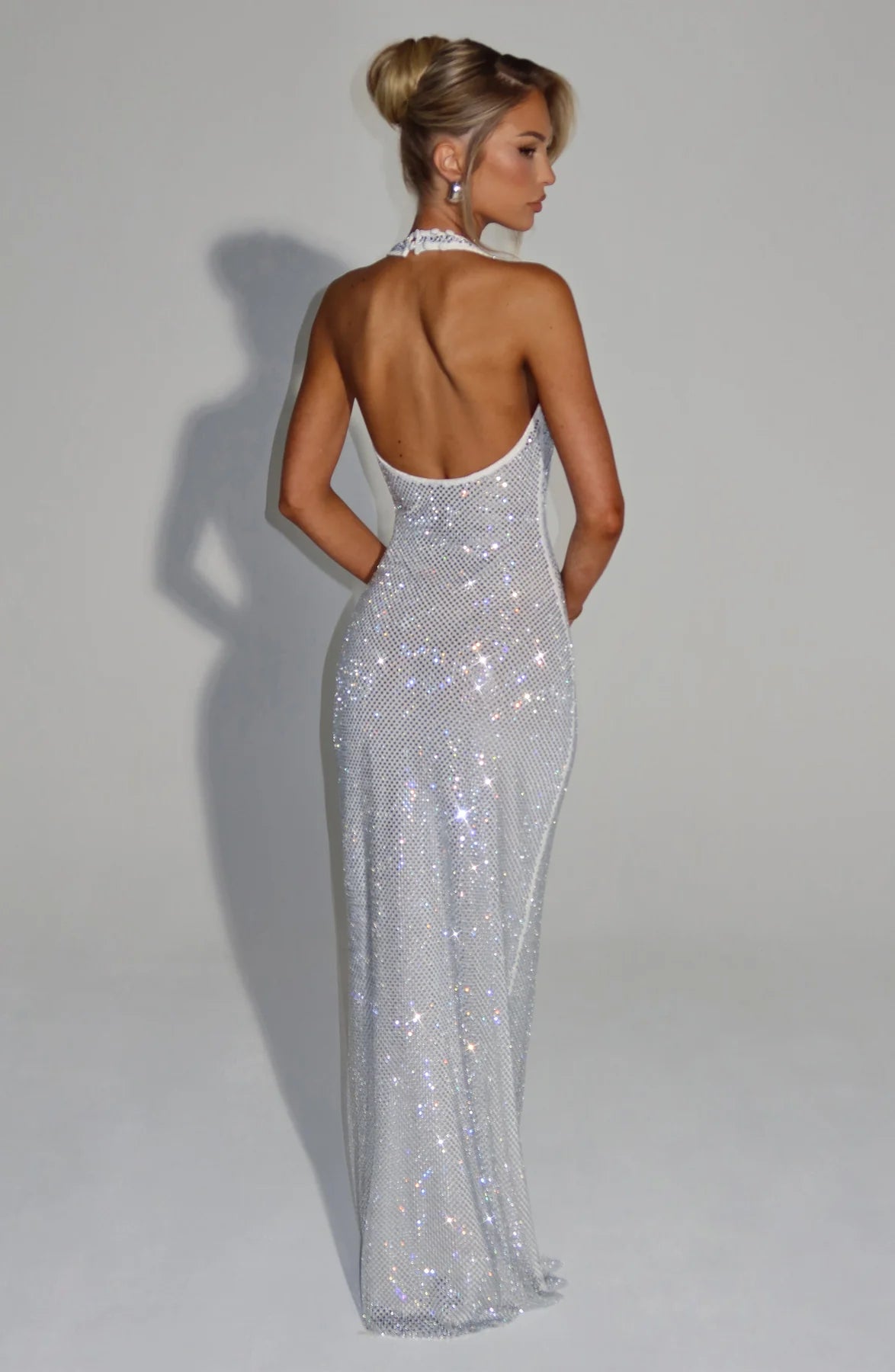 V-neck Diamond Maxi Dress