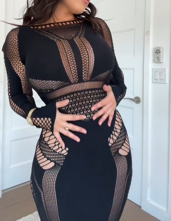 Sexy Knitted Long Hollow Dress