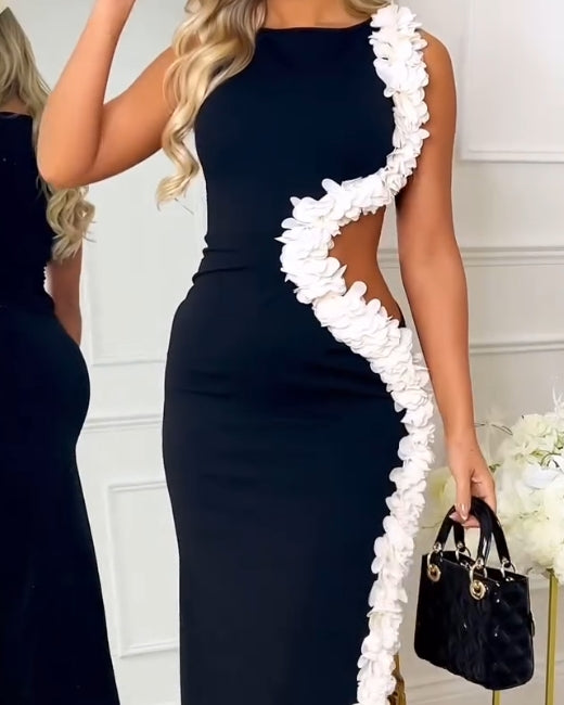 Chic Stretch Cutout Party Dress