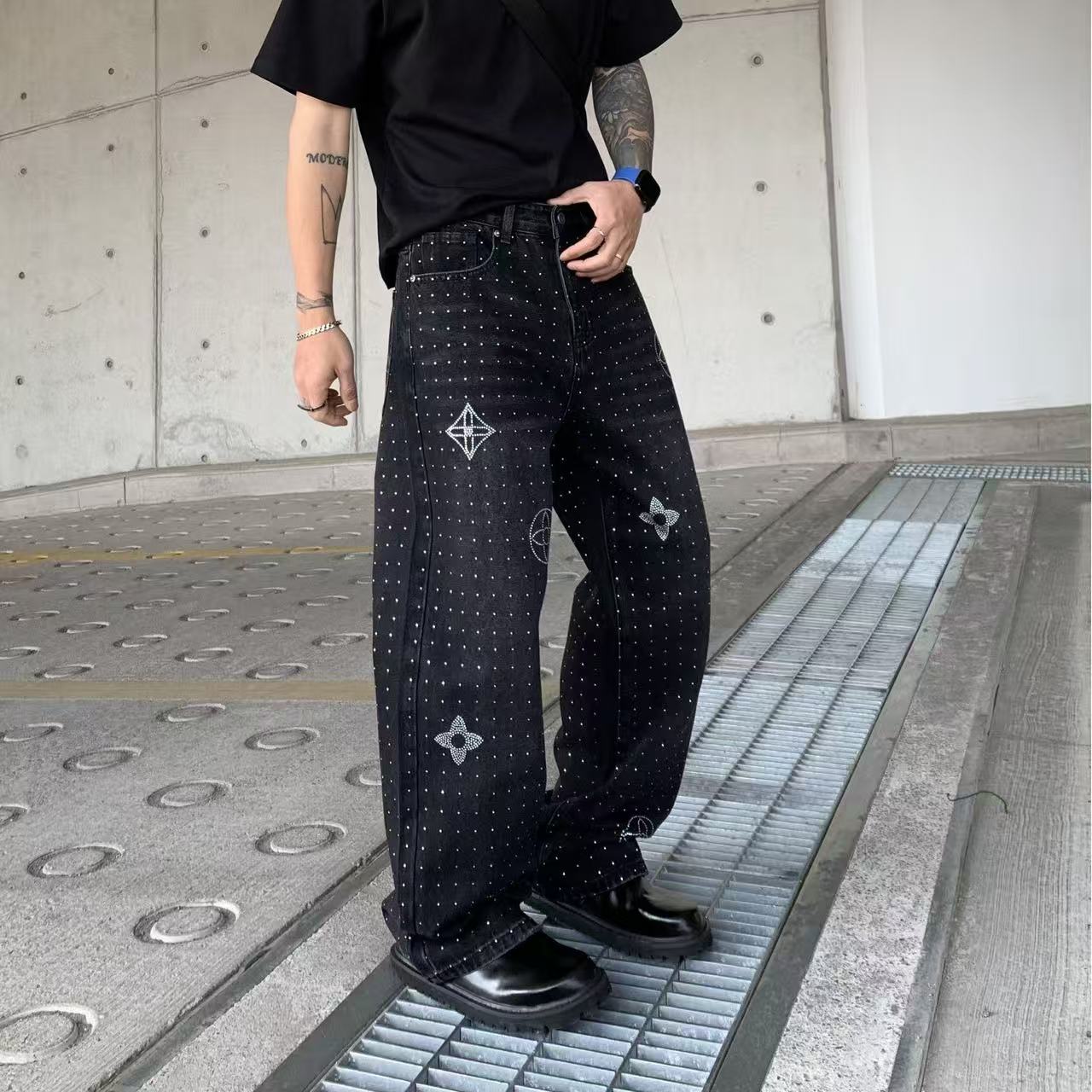 Men's Loose Diamond Jeans