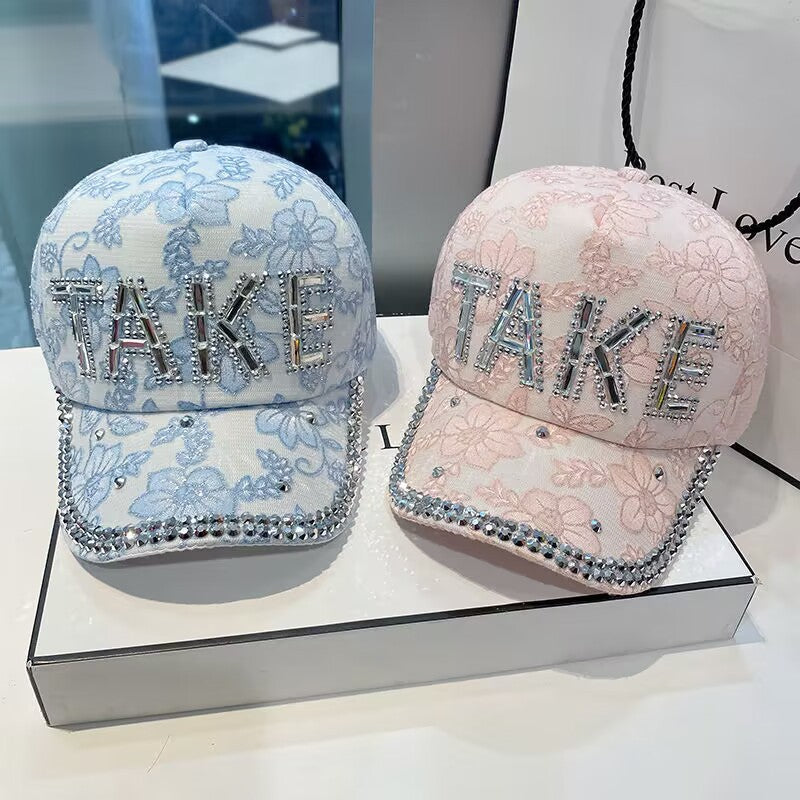 Summer Rhinestone Letter Cap