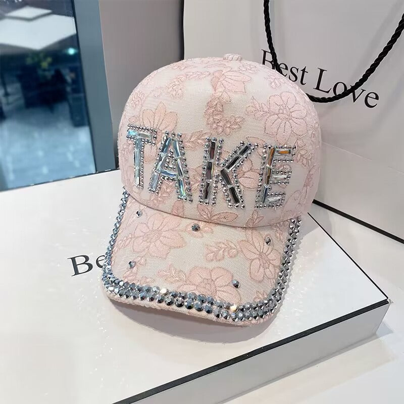 Summer Rhinestone Letter Cap