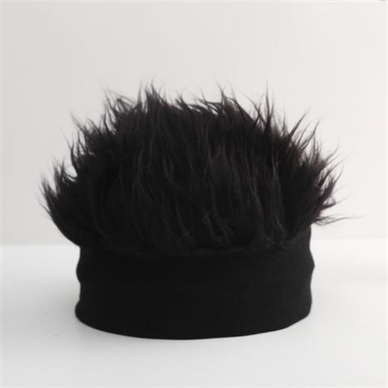 One-piece Wig Plush Knitted Hat
