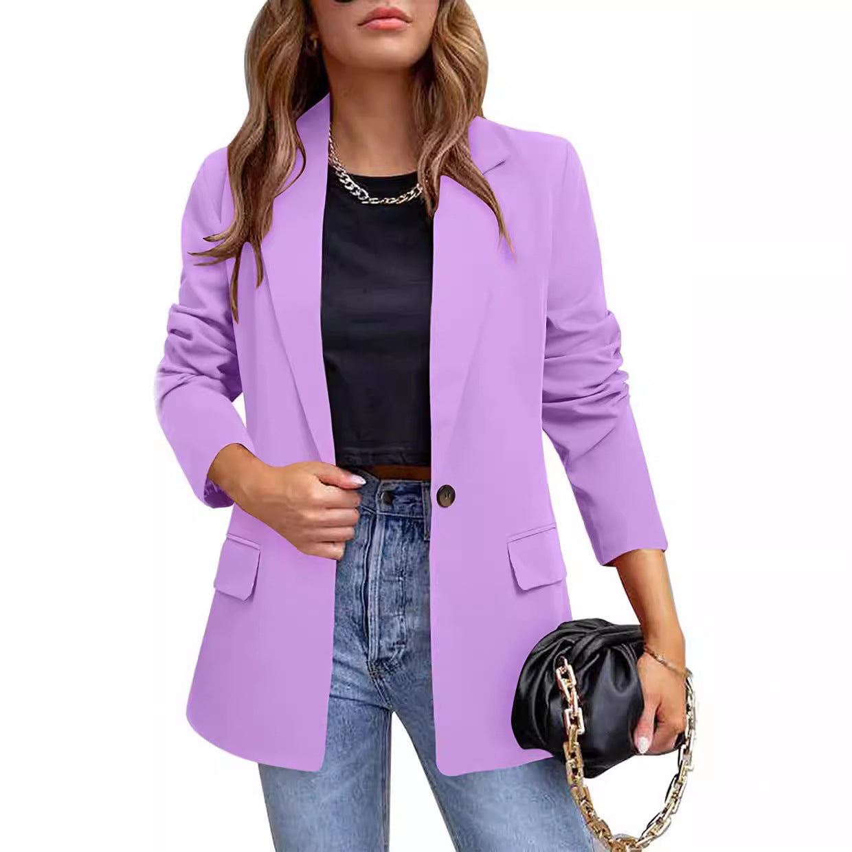 Elegant Lapel Suit Jacket
