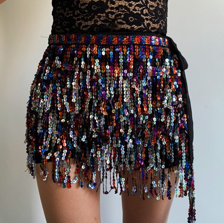 Freestyle Tassel Soft Belt Elastic Skirt
