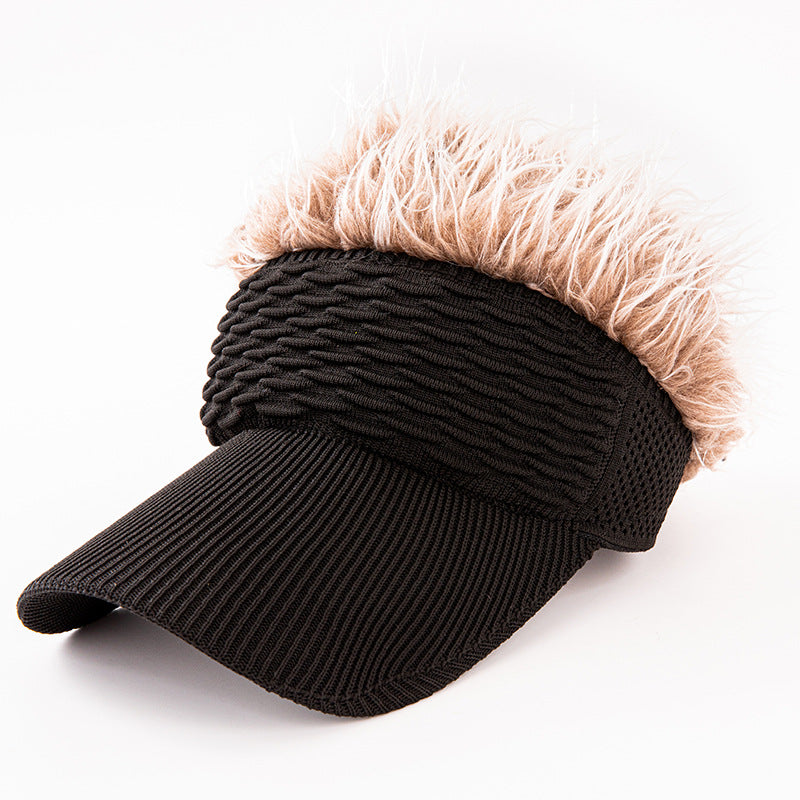 One-piece Wig Plush Knitted Hat