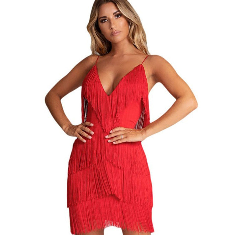 Dress Deep V Neck Dress