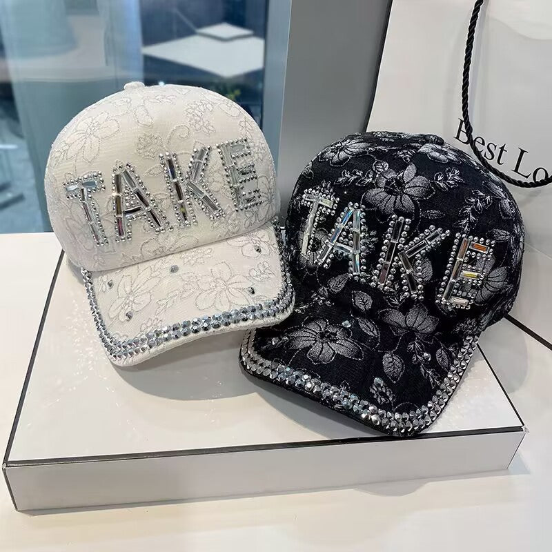Summer Rhinestone Letter Cap