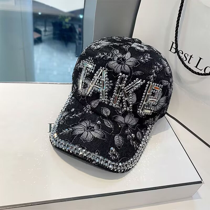 Summer Rhinestone Letter Cap
