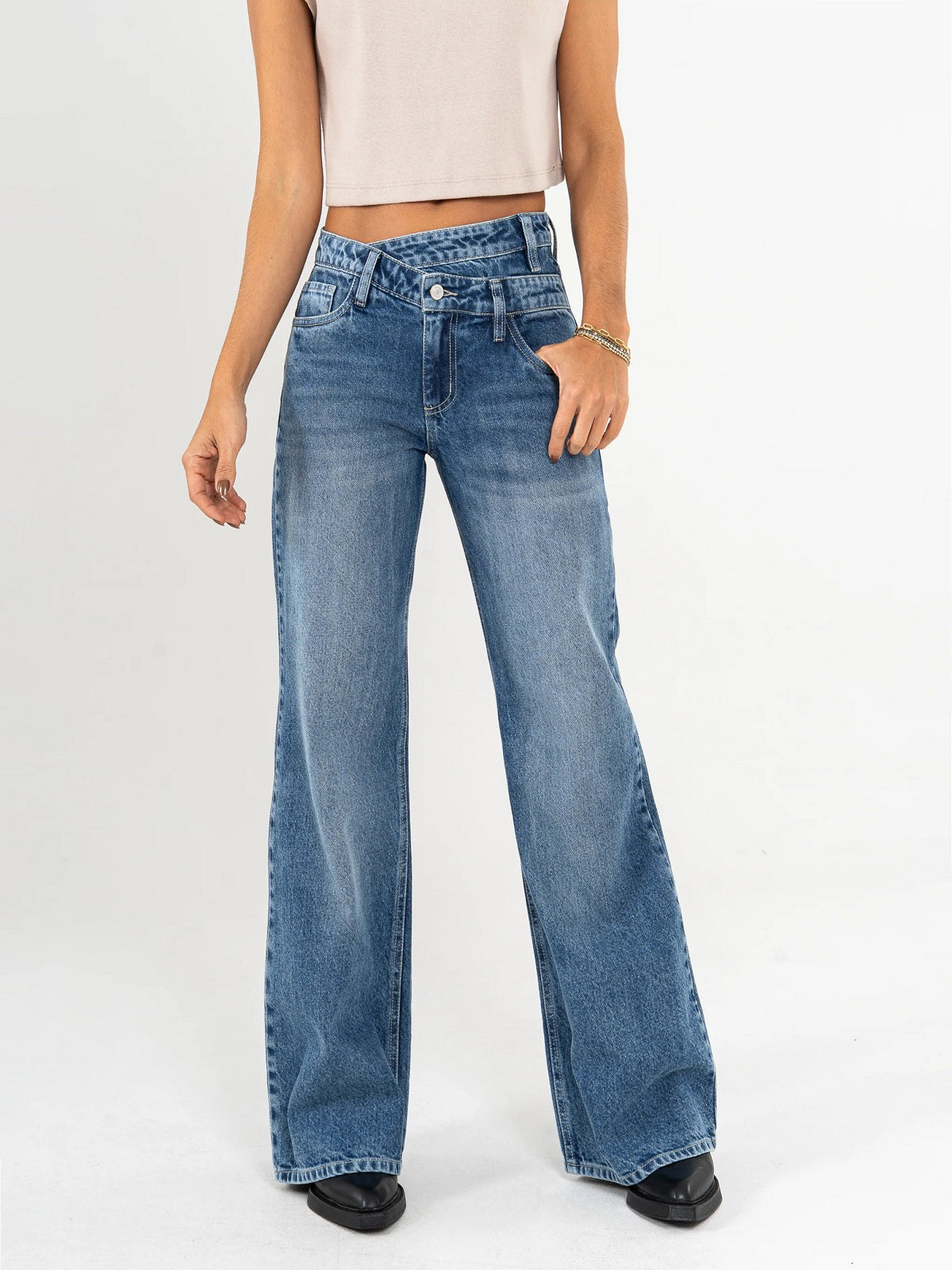 Chic Flared Loose Casual Jeans