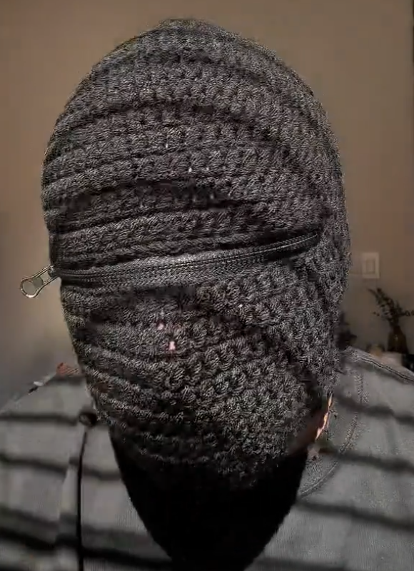 Chic Knit Zip-Up Windshield Hat