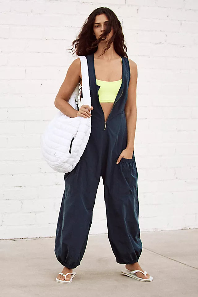 Backless Sleeveless Zip-Up Jumpsuit
