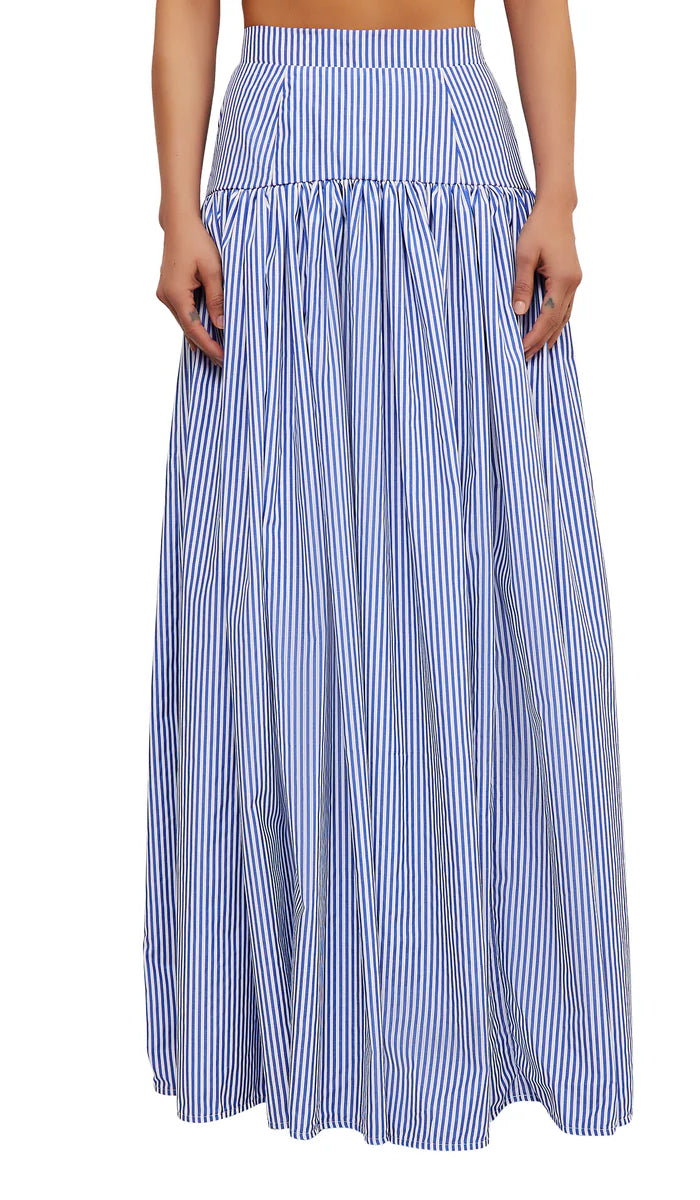 Comfy Striped Top & Skirt 2-Piece Set