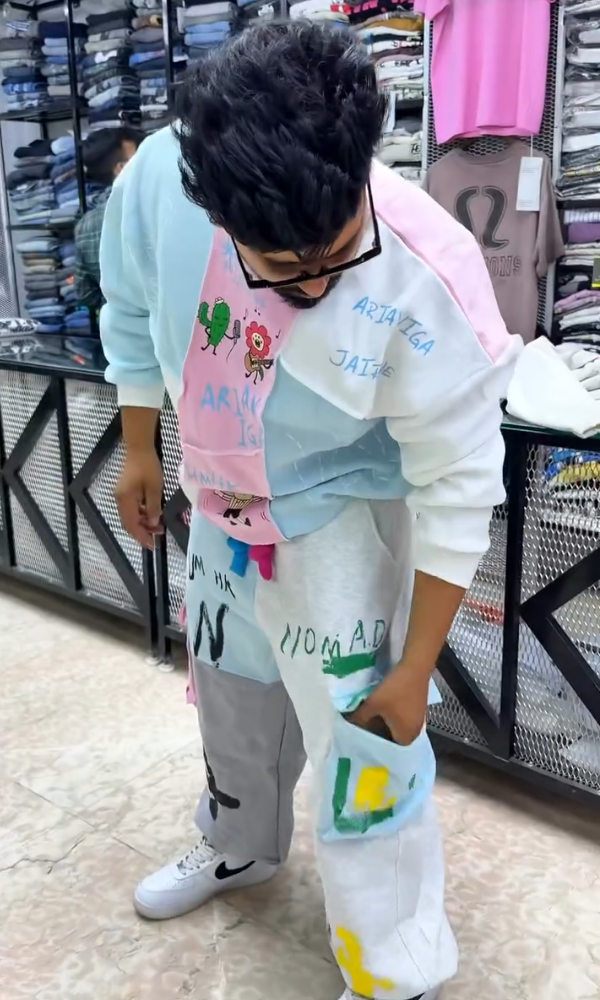 Pocket Graffiti Casual Two-piece Suit