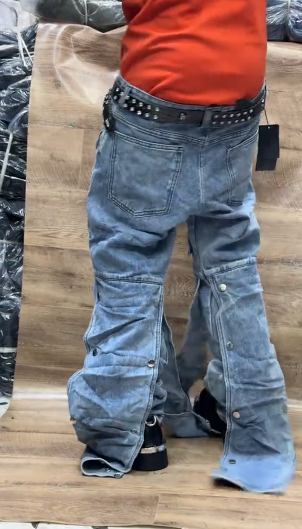 Multi-pocket Personalized Casual Jeans