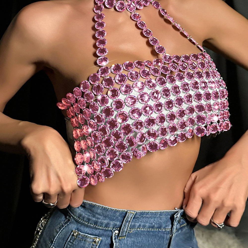 Trendy Diamond Gem Camisole Top