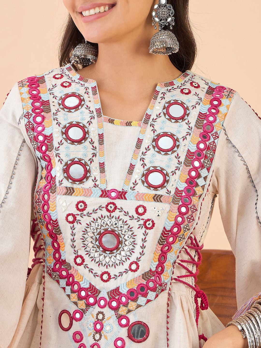 Tassel Ethnic Style Dress & Pants Set