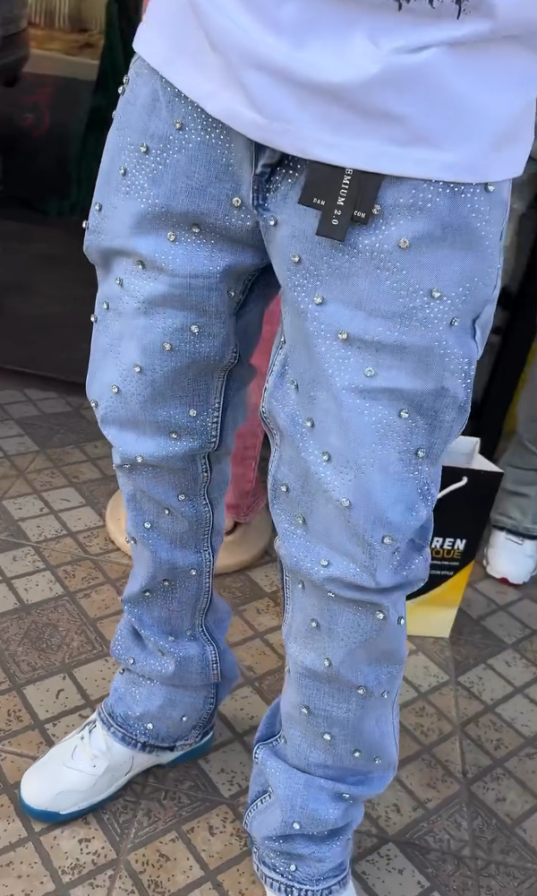 Men's Trendy Diamond Casual Jeans