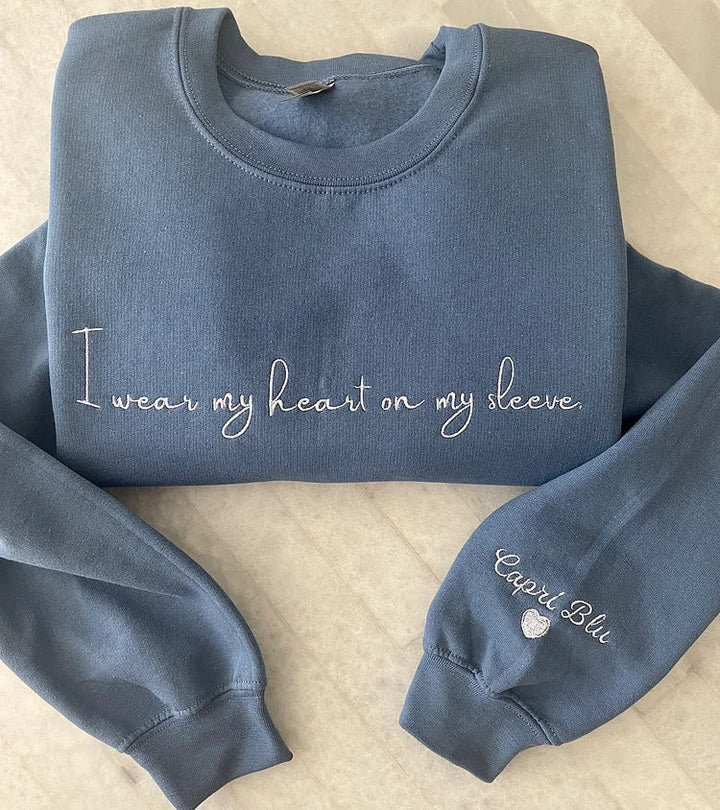 Custom Heart On My Sleeve Hoodie
