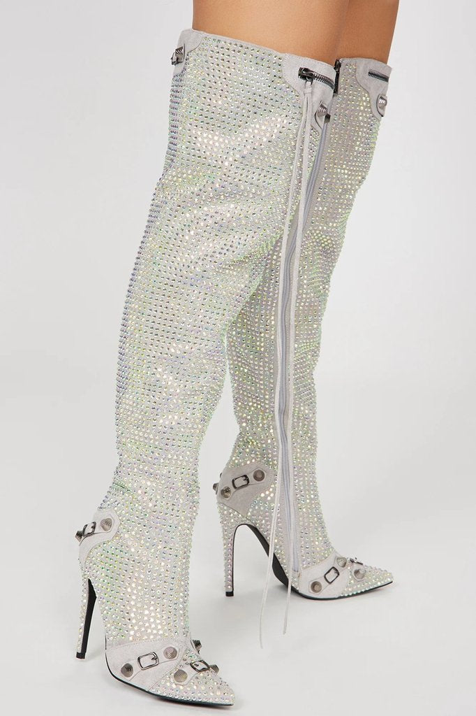 Starry Nights Knee High Heeled Boots