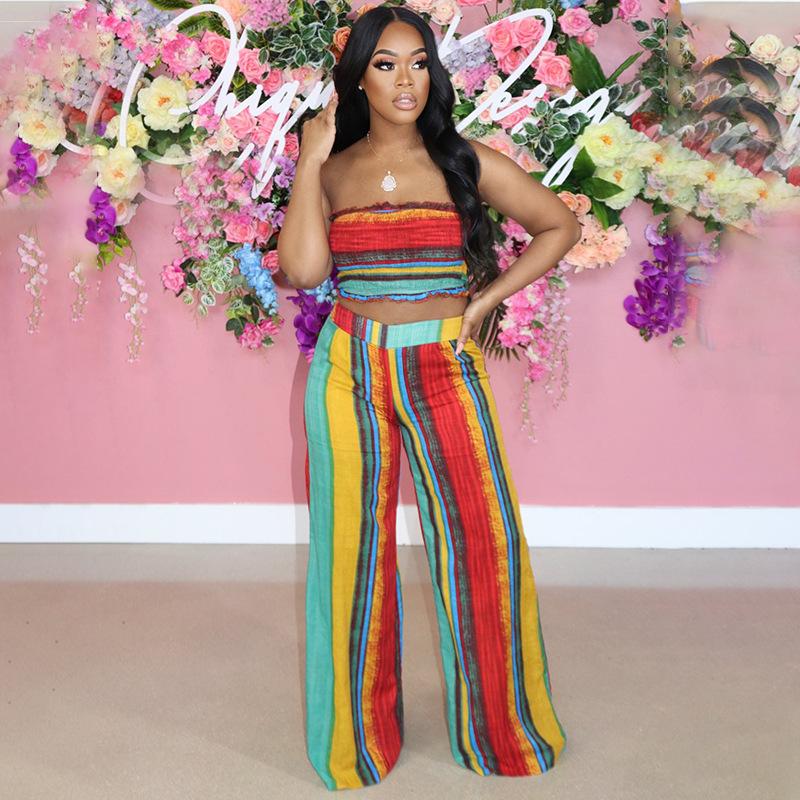 TUBE-TOP PANTS SET