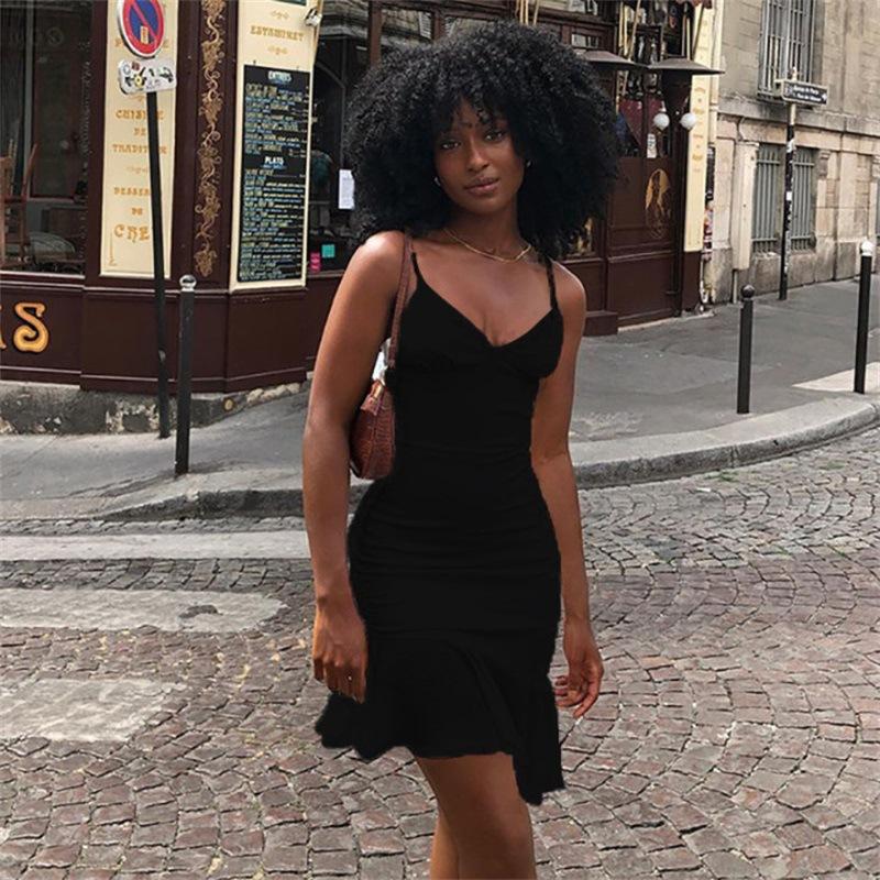 Summer Sling Backless Ruffle Dress