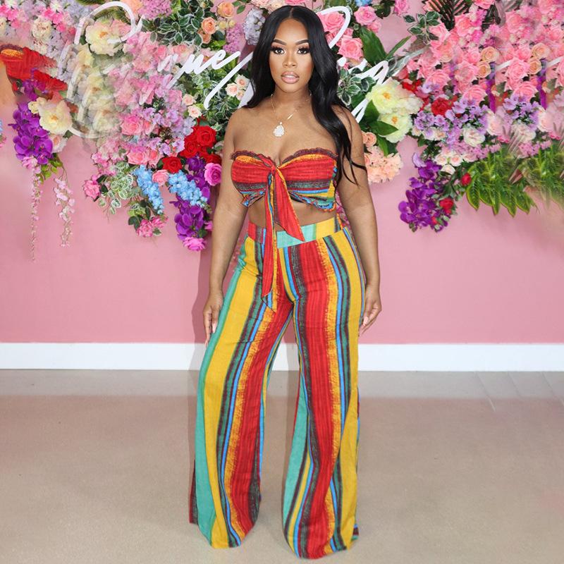 TUBE-TOP PANTS SET