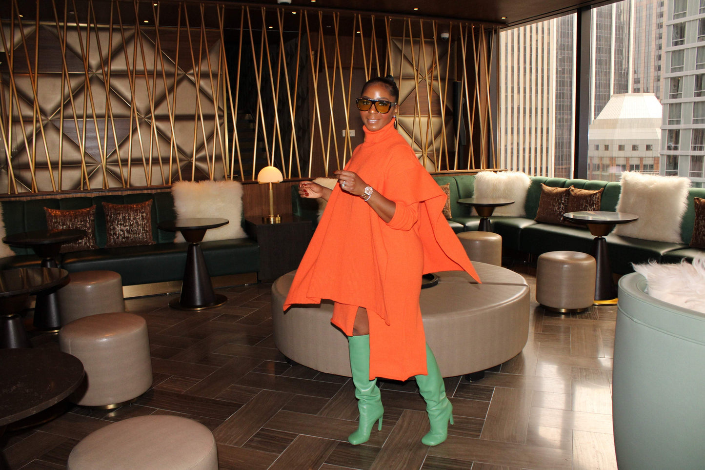Orange Sweater Set