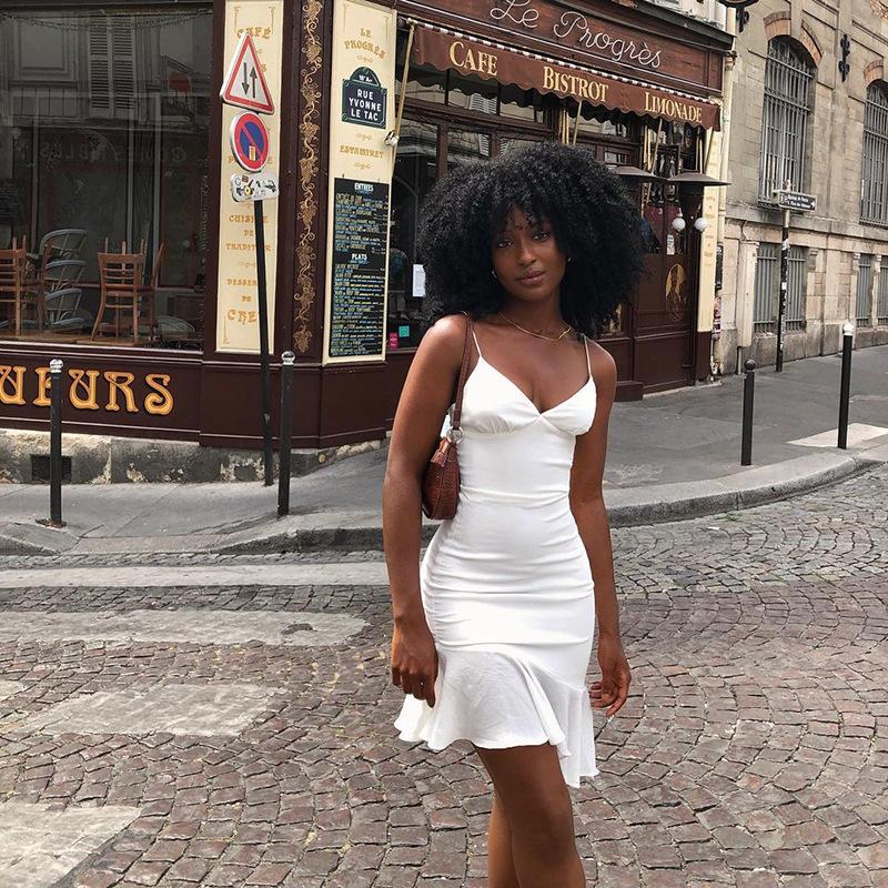 Summer Sling Backless Ruffle Dress