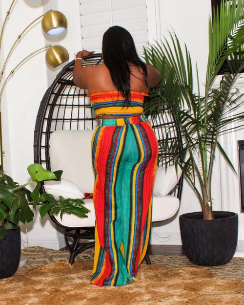 TUBE-TOP PANTS SET