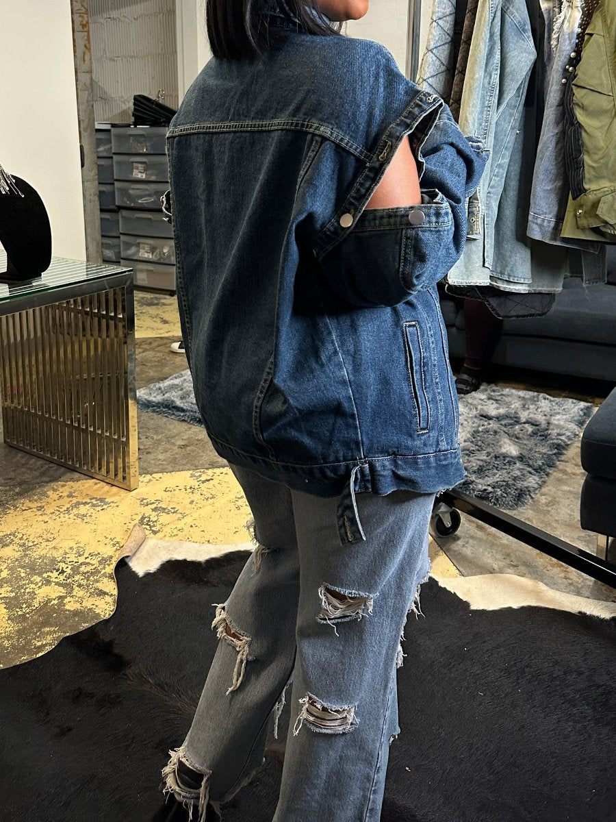 Detachable Sleeve Denim Jacket