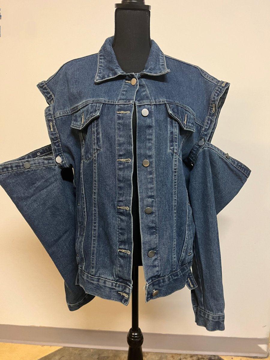 Detachable Sleeve Denim Jacket