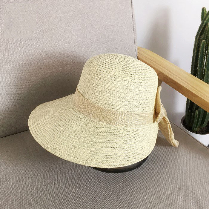 Bow Loose Breathable Straw Hat